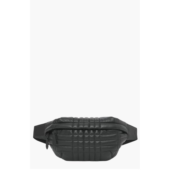 BURBERRY Black Sonny Leather TB Quilted Belt Bum Bag Crossbody Unisex RSP $1,350 - Picture 7 of 16